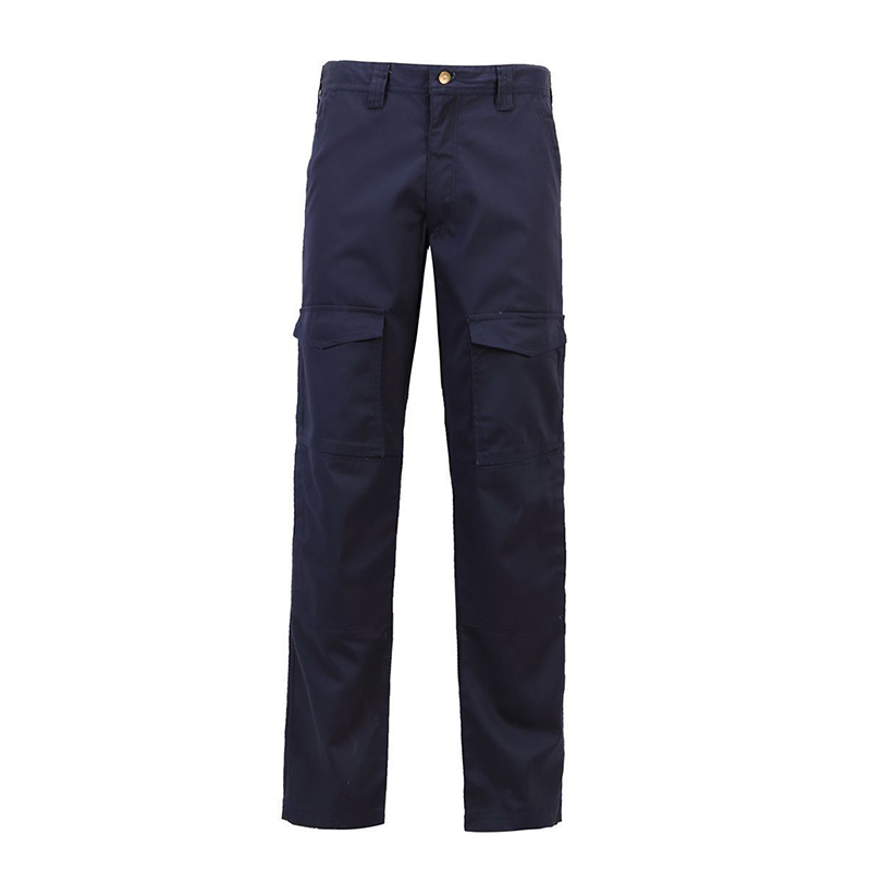 PNTS-004B  Grey Multi-Pocket Cargo Work Pants, Heavy Duty Multiprotection Work Trousers with Side Cargo Pockets for Men